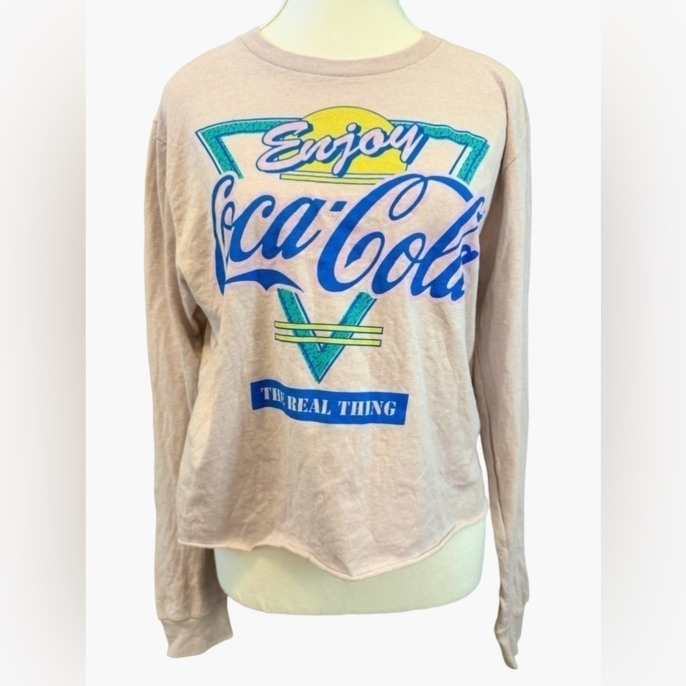 COCA COLA | Cropped Long Sleeve T-Shirt (S)